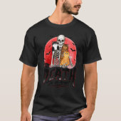 Till Death Do Us Apart Skeleton Cat Tシャツ (正面)