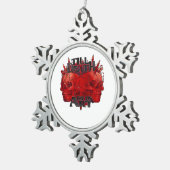 Till Death Do Us Art On White Classic スノーフレークピューターオーナメント (右)