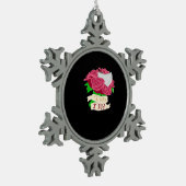 Till Death Do Us Part – エンド引用文 スノーフレークピューターオーナメント (左)