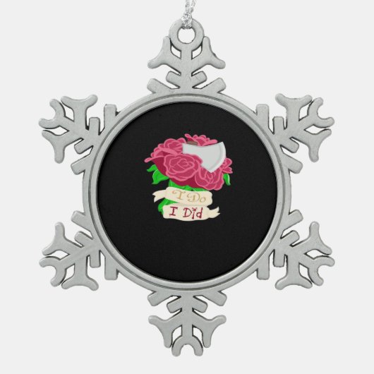 Till Death Do Us Part – エンド引用文 スノーフレークピューターオーナメント (正面)