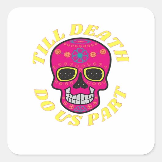 Till Death Do Us Part クラシック - Gothic 結婚's スクエアシール (正面)