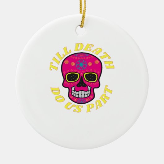 Till Death Do Us Part クラシック - Gothic 結婚's セラミックオーナメント (正面)