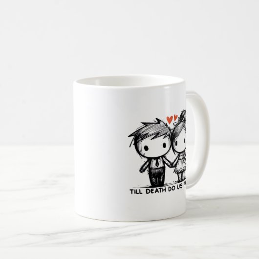 Till Death Do Us Part クラシック - Gothic Romance Des コーヒーマグカップ (正面右)
