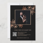 Till Death Do Us Part コッパーブラック ウェディング 招待状 (裏面)