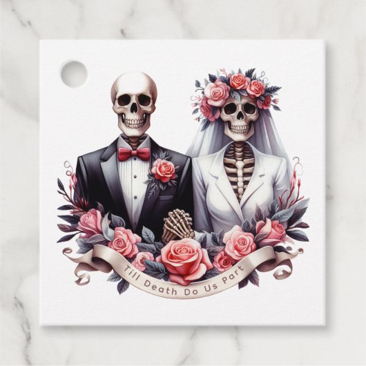 "Till Death Do Us Part" ゴシックウェディング フェイバータグ (正面)