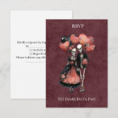 Till Death Do Us Part スケルトンRSVP 出欠カード (正面/裏面)