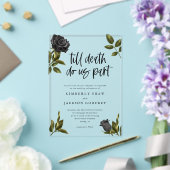 Till Death Do Us Part ブラックローズの秋の結婚式 アクリル招待状 (インサイチュ (ウェディング))