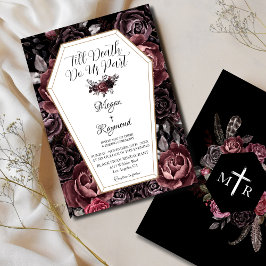 Till Death Do Us Part | ブラック ダークゴシック ウェディング 招待状