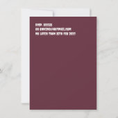 Till Death Do Us Part 招待状 (裏面)