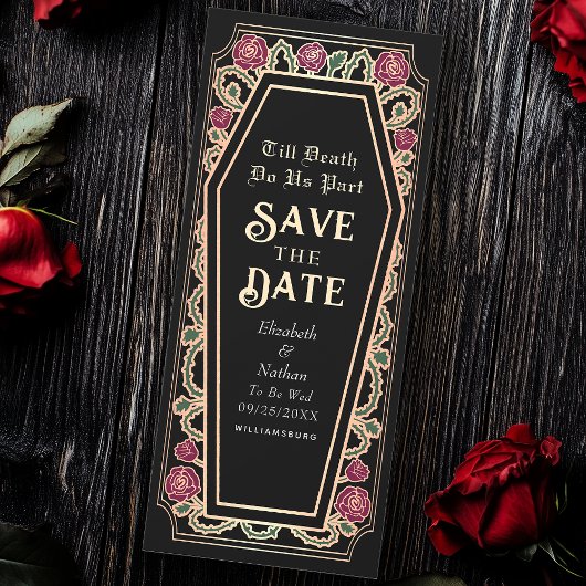 Till Death Do Us Part BlackゴシックSave the Date 招待状