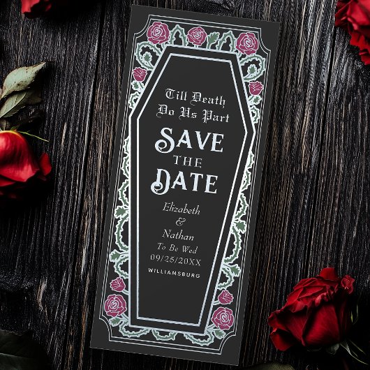 Till Death Do Us Part BlackゴシックSave the Date 招待状
