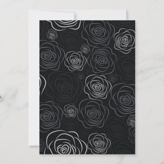 Till Death Do Us Part Black Halloween wedding 招待状 (裏面)