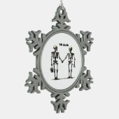 Till Death Do Us Part Classic – Funny Love Quote スノーフレークピューターオーナメント (左)