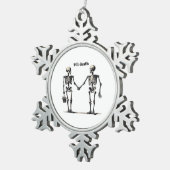 Till Death Do Us Part Classic – Funny Love Quote スノーフレークピューターオーナメント (右)