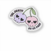 Till Death Do Us Part - Cute Goth Skull Design Cla シール (正面)