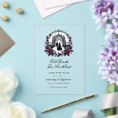 Till Death Do Us Part Elegant Goth Save the Date  アクリル招待状 (インサイチュ (ウェディング))