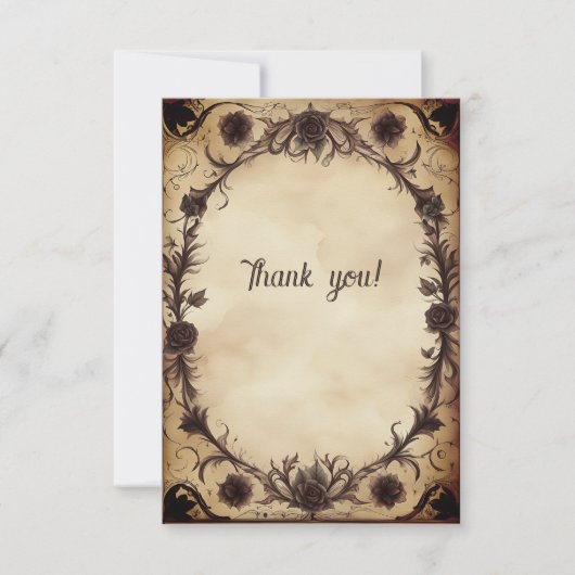 Till Death Do Us Part Gothicスタイルありがとう 出欠カード (正面)