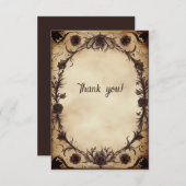 Till Death Do Us Part Gothicスタイルありがとう 出欠カード (正面/裏面)