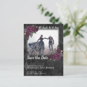 Till Death Do Us Part Gothicバラ日付を保存 案内ポストカード (スタンド正面)