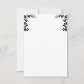 Till Death Do Us Part Gothic Skeleton Black&White 出欠カード (裏面)