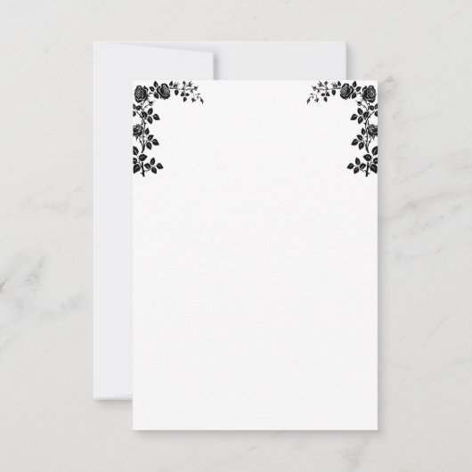 Till Death Do Us Part Gothic Skeleton Black&White 出欠カード (裏面)