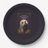 Till Death Do Us Part Gothic Skeletons Wedding ペーパープレート (正面)