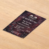 Till Death do Us Part Gothic Wedding アクリル招待状 (レイダウン)