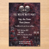 Till Death do Us Part Gothic Wedding アクリル招待状 (正面)