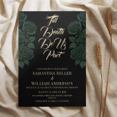 Till Death Do Us Part Green Rose Gothic Wedding In 招待状