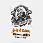 Till Death Do Us Part Halloween Wedding Welcome アクリルサイン (傾斜)