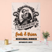 Till Death Do Us Part Halloween Wedding Welcome アクリルサイン (ウェディング)