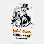 Till Death Do Us Part Halloween Wedding Welcome アクリルサイン (傾斜)