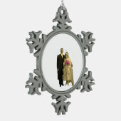 Till Death Do Us Part Meme Classic Style スノーフレークピューターオーナメント (左)