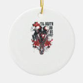 Till Death Do Us Part – Minimalist Skeleton Art Fo セラミックオーナメント (正面)