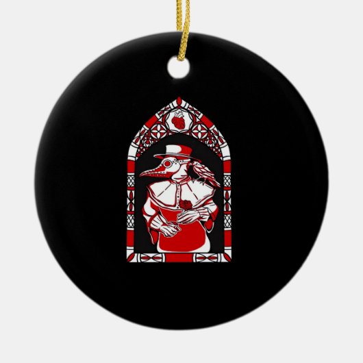 Till Death Do Us Part Plague Doctor Classic Love M セラミックオーナメント (正面)