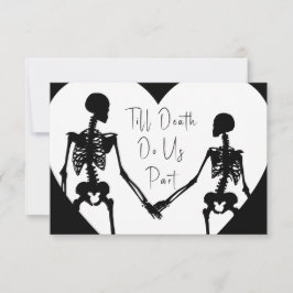 Till Death Do Us Part Skeleton'結婚 White RSVP