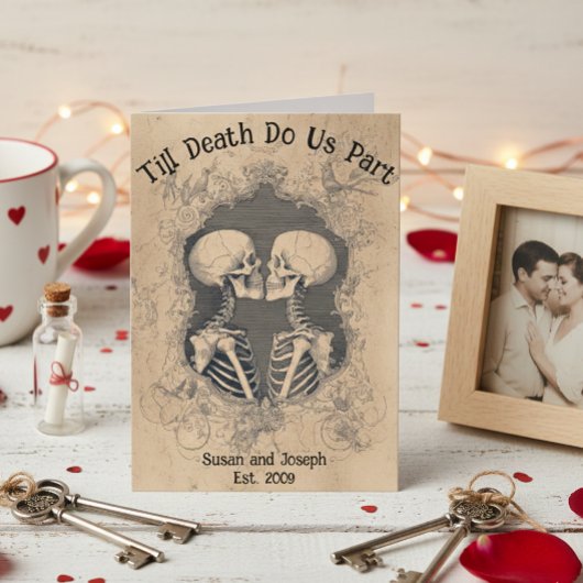 Till Death Do Us Part Skeleton Couples  カード