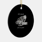 Till Death Do Us Part Skeleton Hands Quote (Black セラミックオーナメント (右)