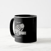 Till Death Do Us Part Skeleton Hands Quote (Black  マグカップ (正面左)