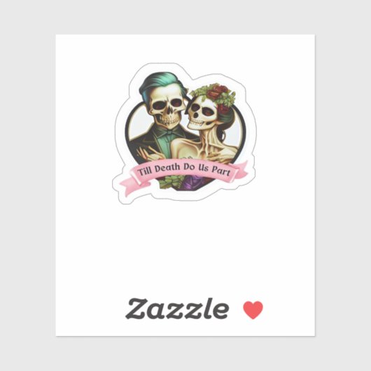 Till Death Do Us Part Skeleton Valentine Classic S シール (シート)