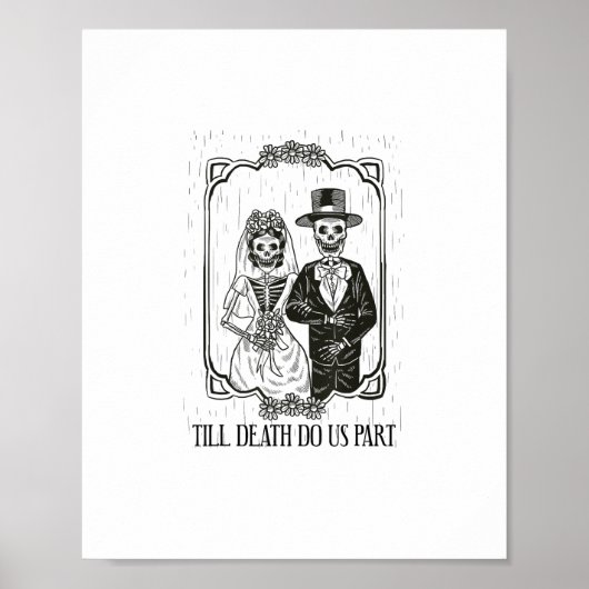 Till Death Do Us Part Skeleton Wedding Couple – ポスター (正面)