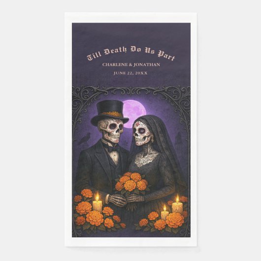 Till Death Do Us Part Skull Candy Couple Wedding (正面)