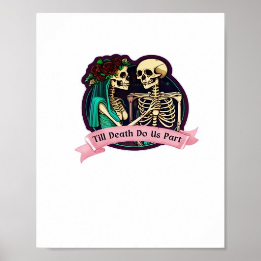 Till Death Do Us Part Valentine Art - 不気味 Cute ポスター (正面)