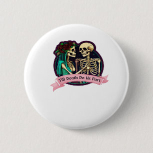 Till Death Do Us Part Valentine Art - 不気味 Cute 缶バッジ