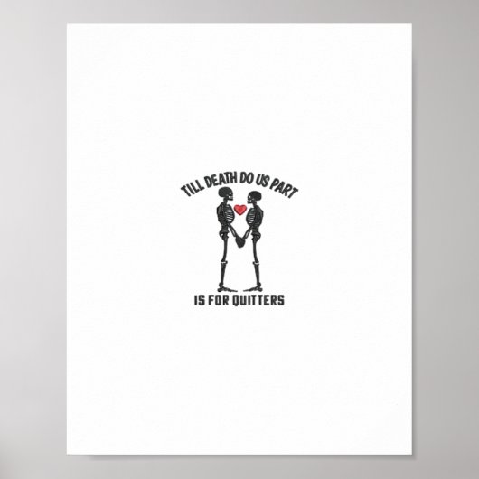 Till Death Do Us Part Valentine Minimal Aesthetic ポスター (正面)
