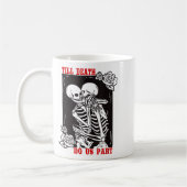 Till Death Do Us Part Wedding Skeleton Couple Vale コーヒーマグカップ (左)