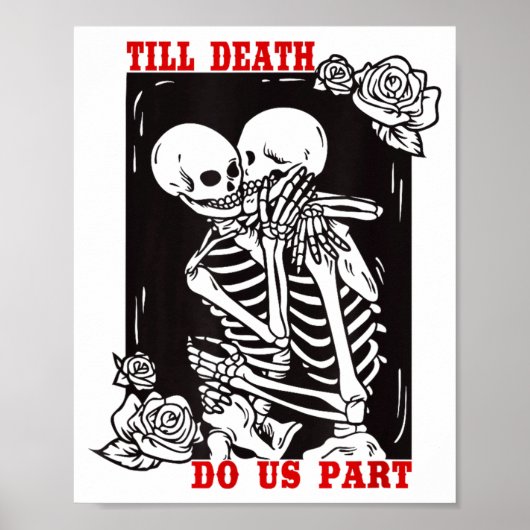 Till Death Do Us Part Wedding Skeleton Couple Vale ポスター (正面)