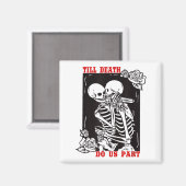 Till Death Do Us Part Wedding Skeleton Couple Vale マグネット (正面/裏面)