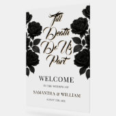 Till Death Do Us Part Wedding Welcome アクリルサイン (傾斜)