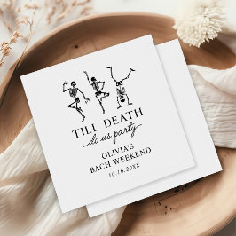 Till Death Do Us Party Bachelorette Weekend  スタンダードカクテルナプキン